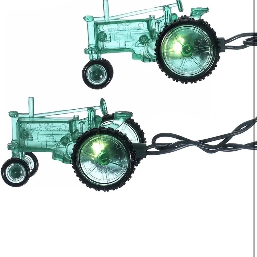 Kurt S. Adler 10-Light Green Tractor Light Set